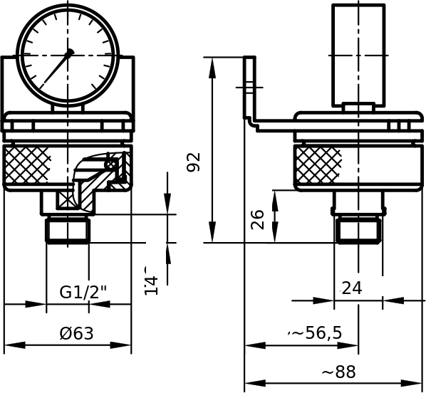 單位測量以毫米 （mm）